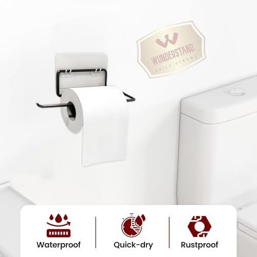 WonderStand Grippy (Set of 1) | Self Adhesive Toilet Paper Holder for Bathroom/Kitchen, Toilet Paper Roll Holder, Toilet Tissue Hanger - Image 2