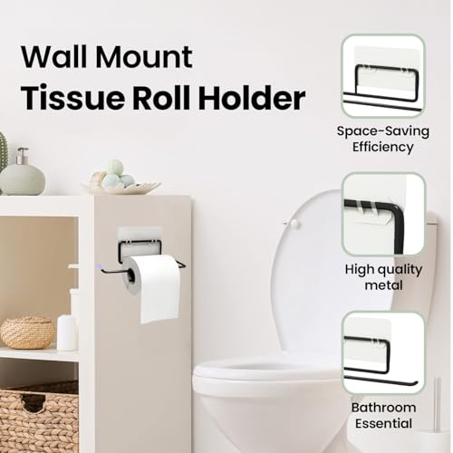 WonderStand Grippy (Set of 1) | Self Adhesive Toilet Paper Holder for Bathroom/Kitchen, Toilet Paper Roll Holder, Toilet Tissue Hanger - Image 3