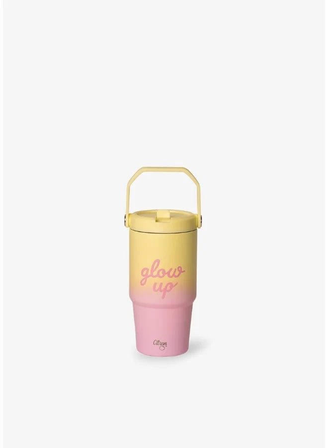 Citron Citron - Glow Up Stainless Steel Insulated Tumbler - Pink Yellow - 600 ml