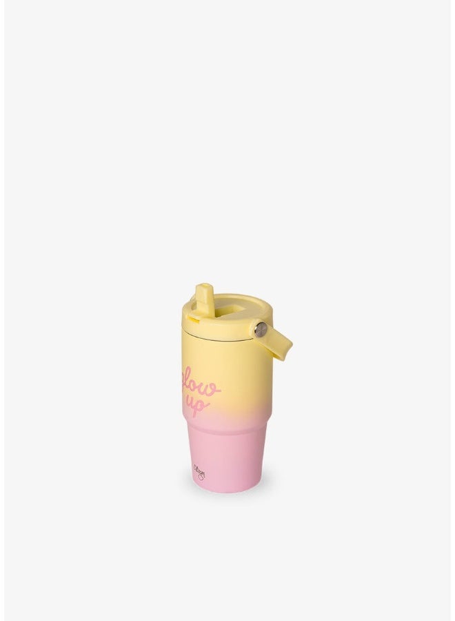 Citron - Glow Up Stainless Steel Insulated Kids Tumbler - Pink Yellow - 600 ml - Image 4