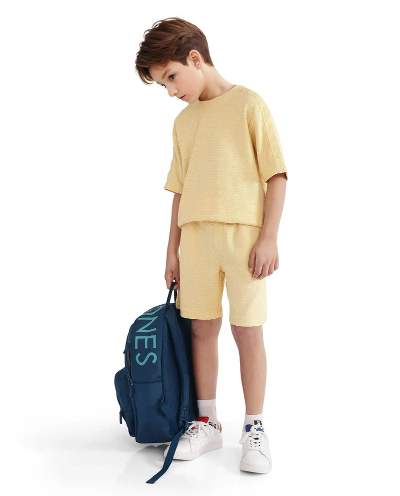Rare Ones Rare Ones Kids Cole Pastel Yellow Cotton Solid Shorts