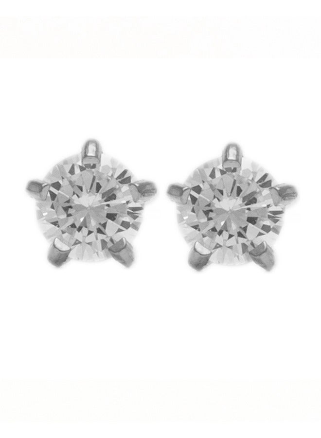 ستوديكس حلق الأذن 3 ملم مكعب زركونيا من الفولاذ المقاوم للصدأ لا يسبب الحاسية - Image 1