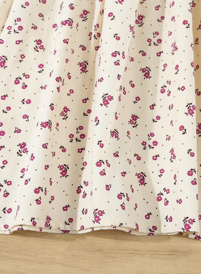 تايك تو فستان قطني بطبعة زهور للبنات - Image 5