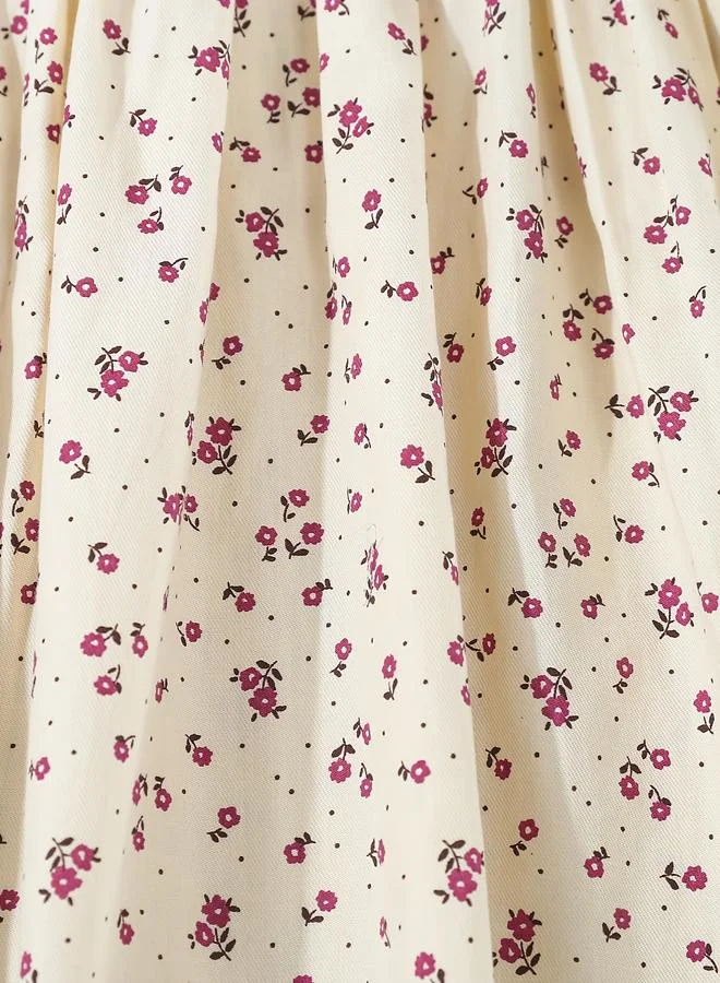 Take Two Take Two Girls Cotton Ditsy Print Dress