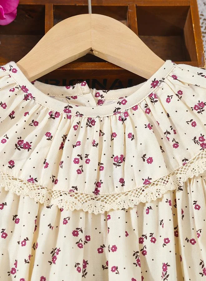 Take Two Take Two Girls Cotton Ditsy Print Dress