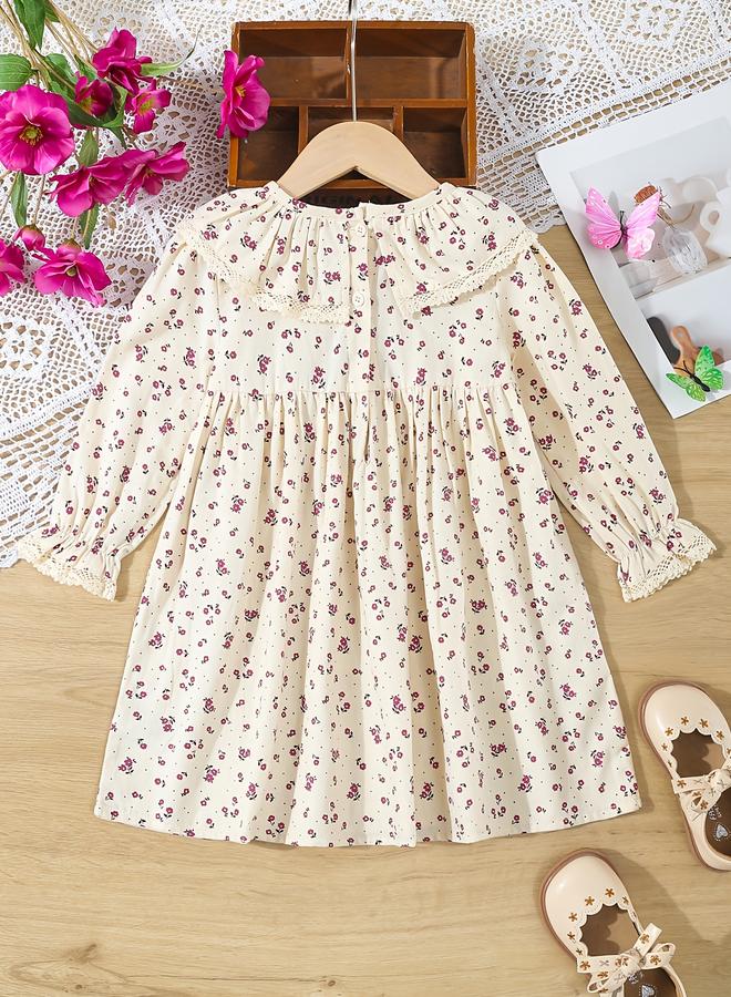 تايك تو فستان قطني بطبعة زهور للبنات - Image 2