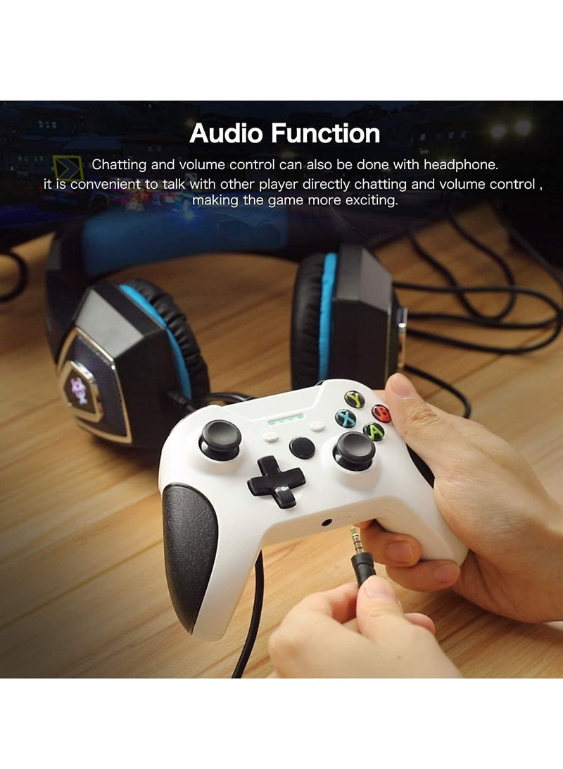 وحدة تحكم سلكية لأجهزة Xbox One/Xbox Series X|S، وحدة تحكم Xbox سلكية مع اهتزاز مزدوج ومقبس صوت، وحدة تحكم سلكية لـ Xbox USB Gamepad Joypad - Image 3