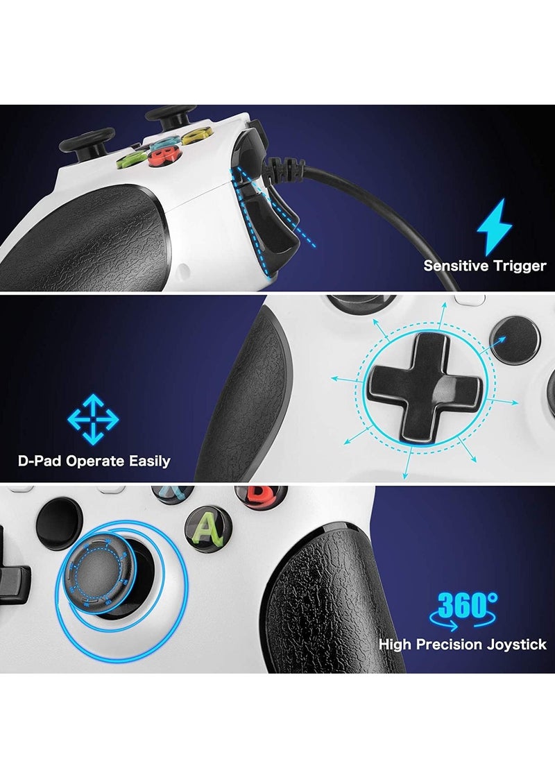 وحدة تحكم سلكية لأجهزة Xbox One/Xbox Series X|S، وحدة تحكم Xbox سلكية مع اهتزاز مزدوج ومقبس صوت، وحدة تحكم سلكية لـ Xbox USB Gamepad Joypad - Image 5