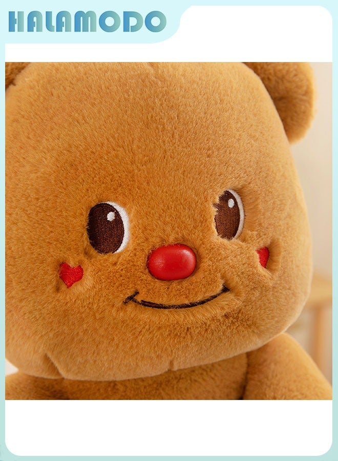 HALAMODO Butter Bear Plush Toy with Bone-Shaped Flower in Hand - A 25cm Adorable Cartoon Doll for Hugging, Perfect as a Birthday Gift, and an Ideal Decor for Bedroom, Living Room, and Desk  - Image 3