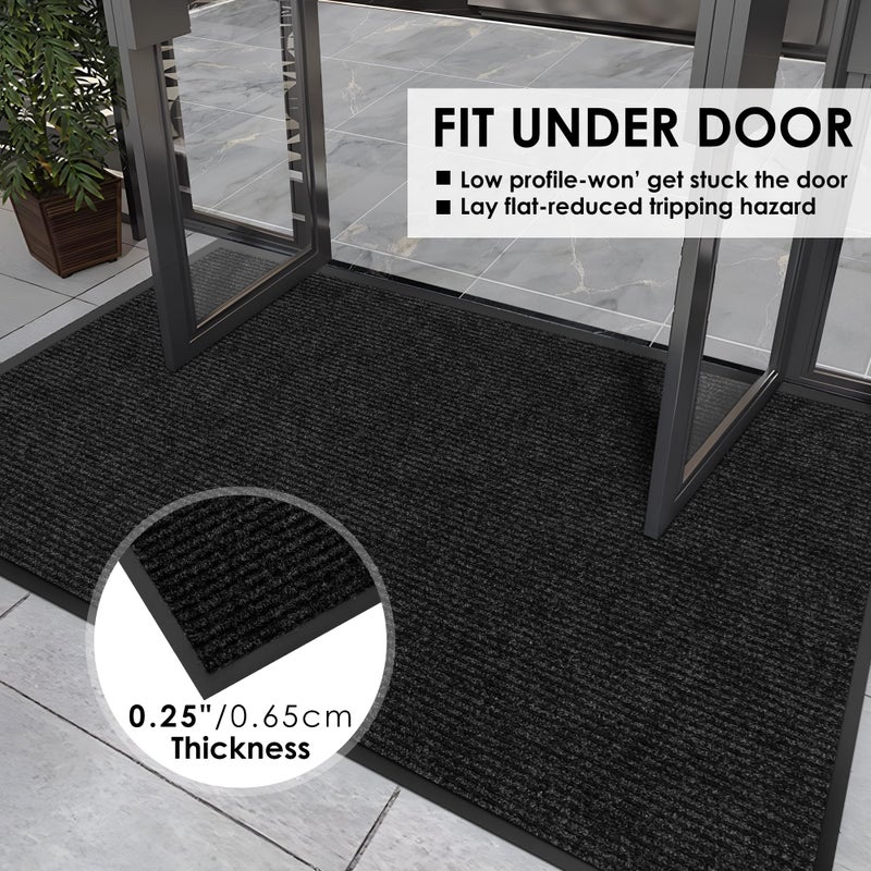 Morefany 4â€² x 6â€² Front Door Mat Indoor Outdoor Entrance, Commercial Floor Mat Heavy Duty Dirt Trapper Entryway Doormat, Custom Size Non Slip Rubber Backing Welcome mat, Door Mat for High Traffic Area - Image 3