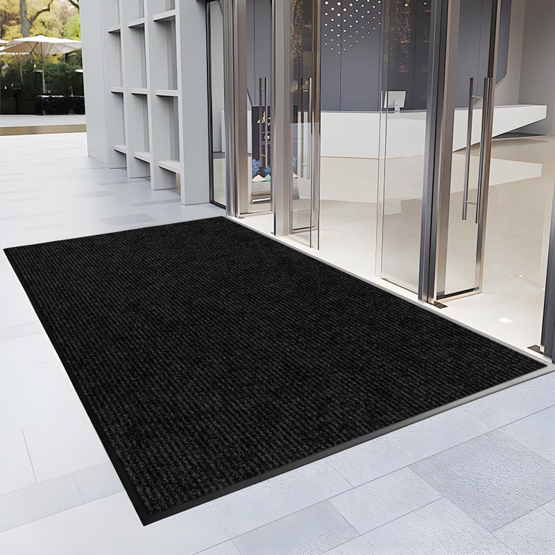 Morefany 4â€² x 6â€² Front Door Mat Indoor Outdoor Entrance, Commercial Floor Mat Heavy Duty Dirt Trapper Entryway Doormat, Custom Size Non Slip Rubber Backing Welcome mat, Door Mat for High Traffic Area - Image 1