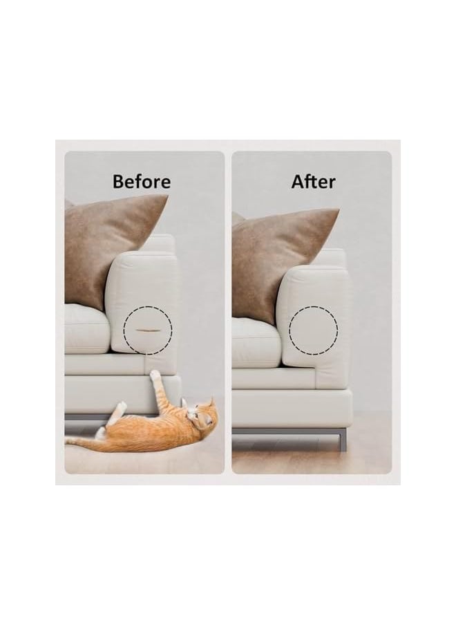 PROMASS - promass 19.7 x 53.9 Inch Strong Self Adhesive Leather Repair Patch, Cuttable Self Adhesive Tape Leather Patch Sofa Repair, Waterproof Leather Repair Kit for Furniture Car Seat Chairs Bags (White) - Image 1