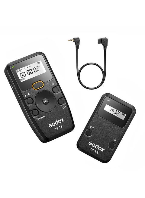 Godox TR Series 2.4G Wireless Timer Remote Control Camera Shutter Remote(Tramsmitter & Receiver) 6 Timer Settings 32 Channels 100M Control Distance
