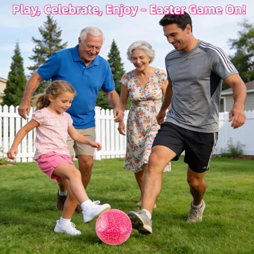 AceVernine Soccer Balls Size 3, Sparkle Soccer Ball for Girls Kids 3-8 4-6 6-8 Glitter Outdoors Sports Recreation Playing Ball for Birthday Easter Soccer Gifts (Pink, Size 3) - Image 2