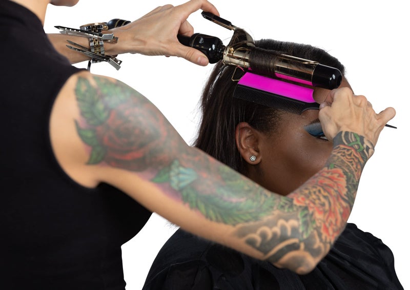 CONTOURE STYLE’nBLADE Professional Hair Styling Comb with Silicone Heat Shield Guard Protection/High Heat Resistance/Reduce Scalp Head Finger Burns from Curling Irons and Hot Hair Appliances - Image 3