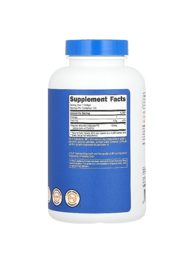Nutricost, Ubiquinol, 100 mg, 120 Softgels