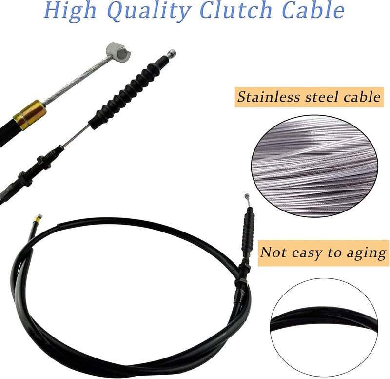 OuYi Motorcycle Universal Long Black Clutch Cable Wire Compatible with Yamaha XVS650 V-Star Custom 1998-2014/Drag Star XVS650/400 1997-2002 1996-2012 - Image 5