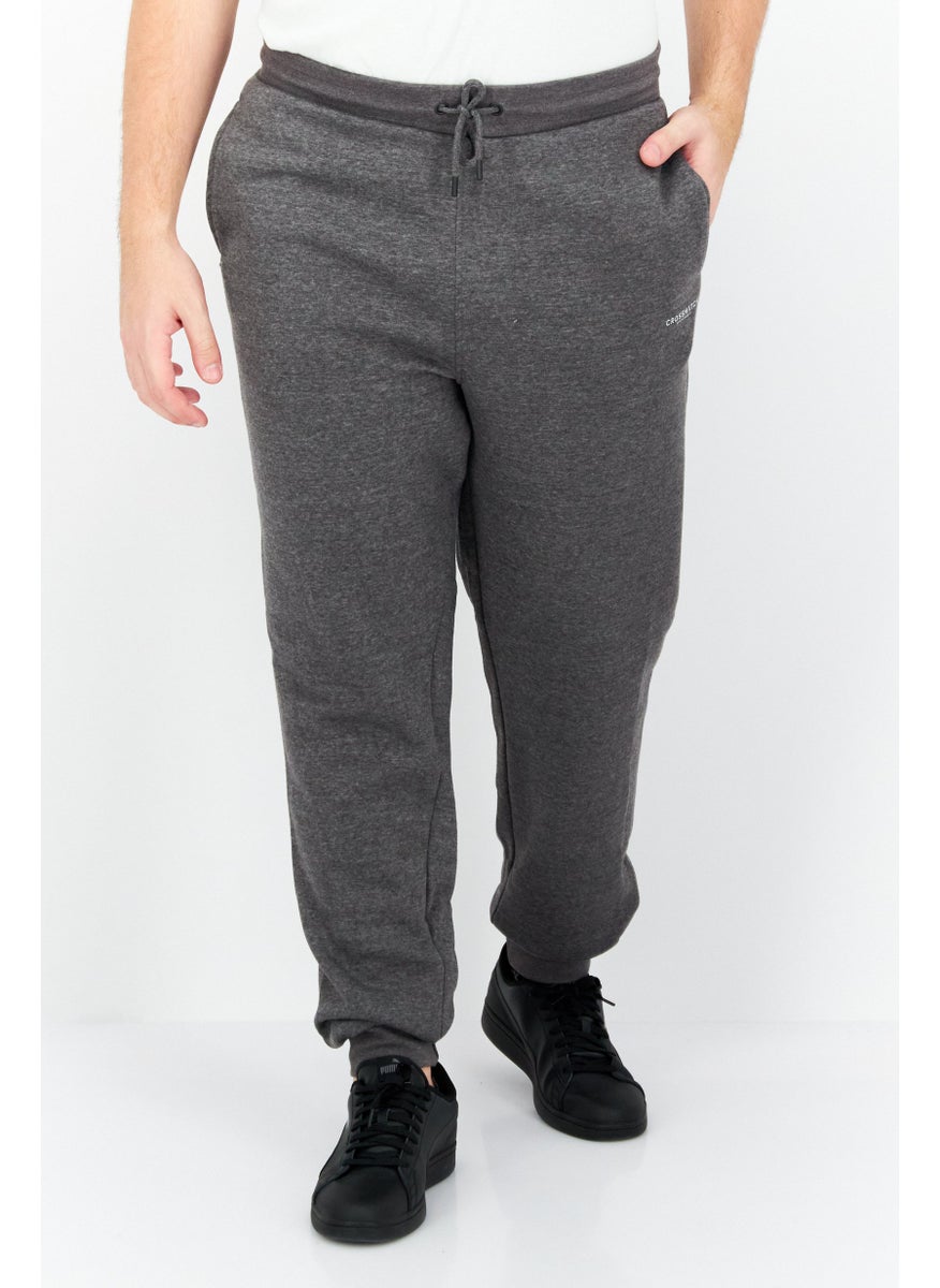 CROSSHATCH Men 2 Pcs Regular Fit Brand Logo Jogger Pants, Grey  - Image 1