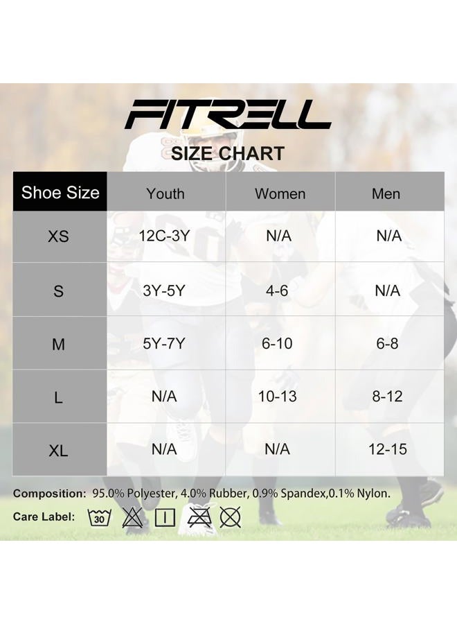 FITRELL 3 Pack Baseball Soccer Softball Socks for Kids Youth Men & Women Over-the-Calf Knee High Socks, Black, Small - Image 3