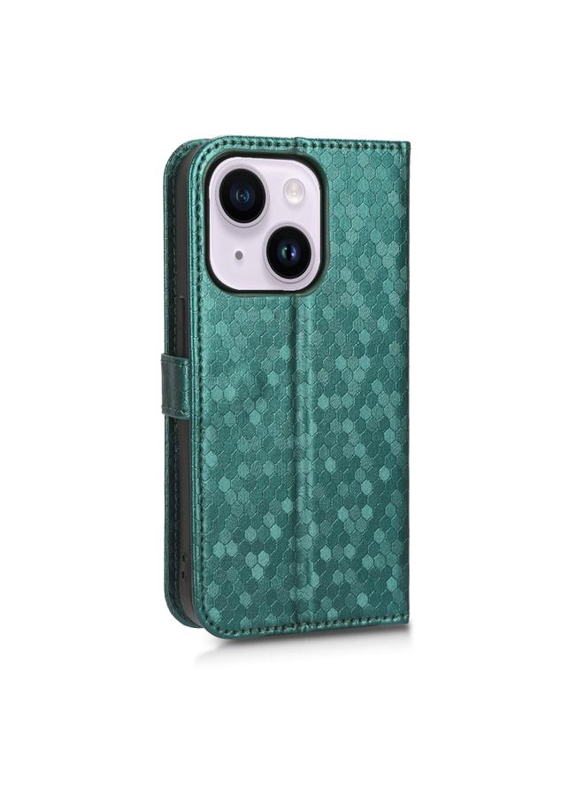 اس-توب جراب هاتف جلدي بتصميم نقاط قرص العسل لهاتف iPhone 15 Plus - Image 3