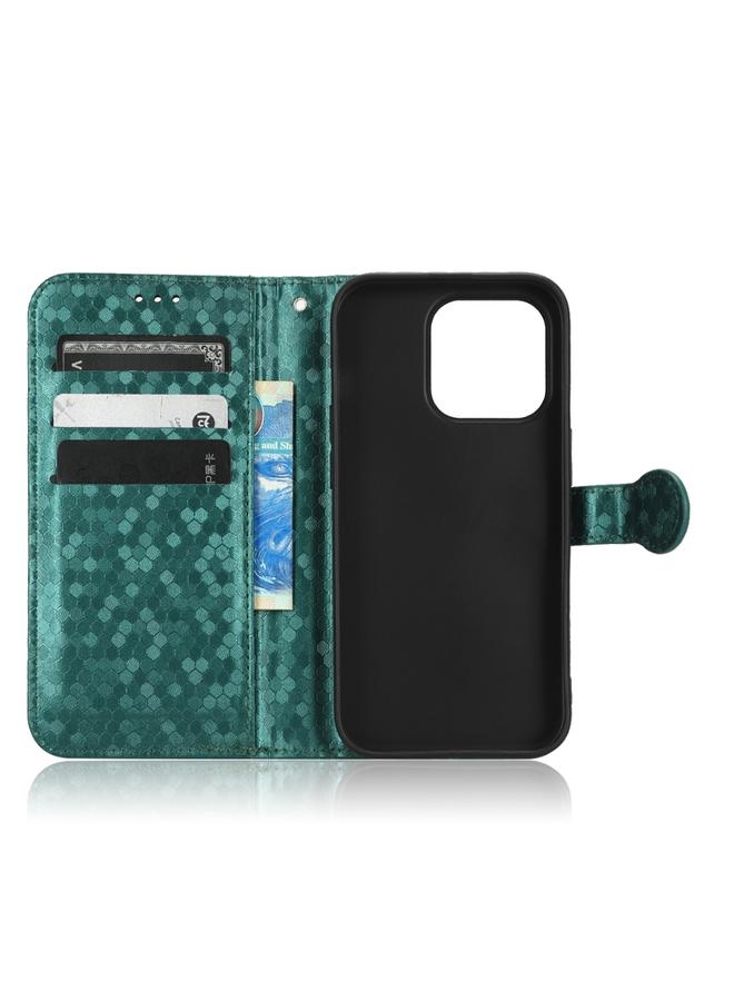 اس-توب جراب هاتف جلدي بتصميم نقاط قرص العسل لهاتف iPhone 15 Plus - Image 4