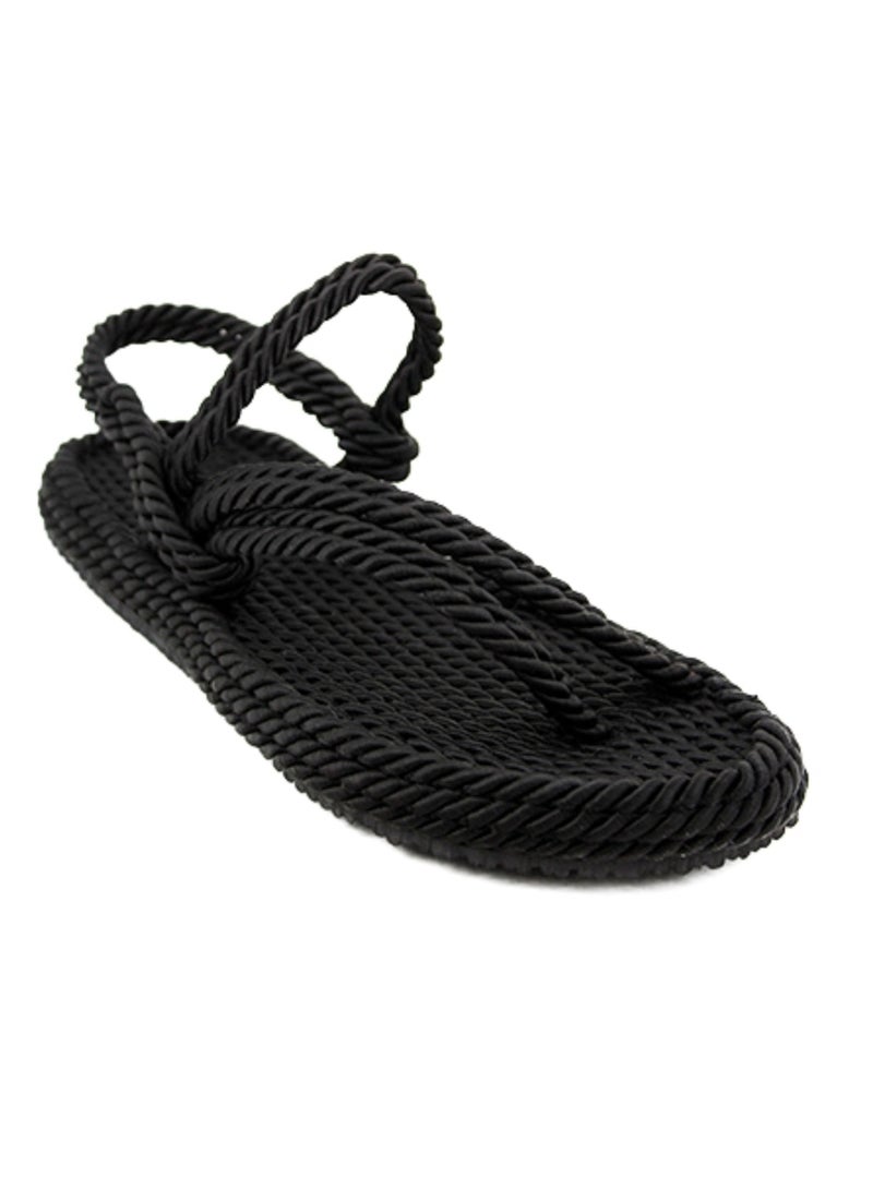 مومكا صنادل متقاطع بحبل أسود - Image 2