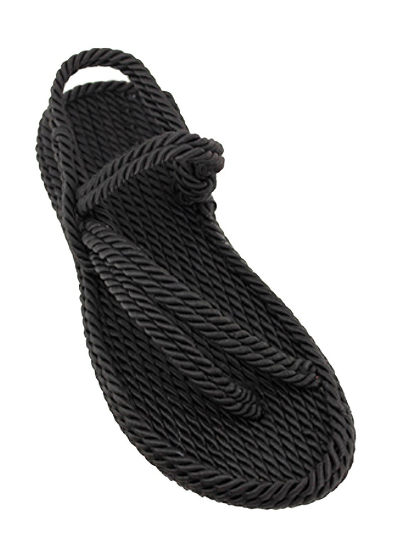 مومكا صنادل متقاطع بحبل أسود - Image 3