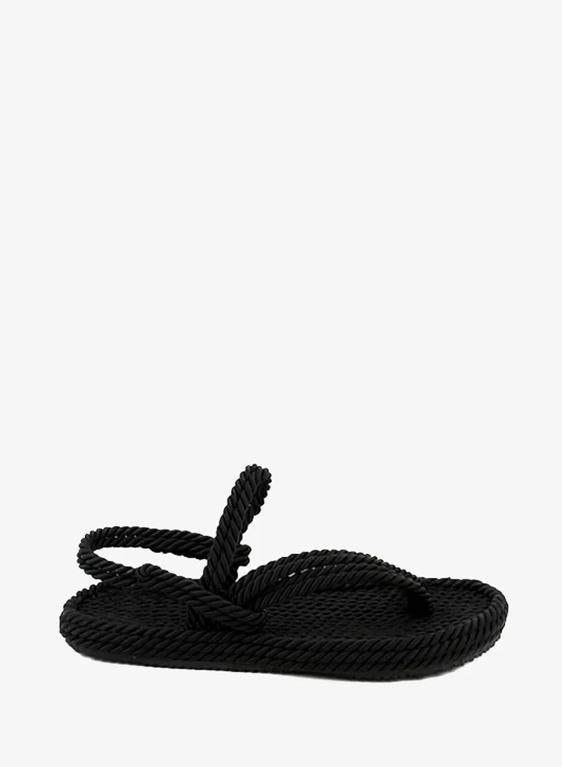 Mumka Rope Sandals Crossed-out - Black