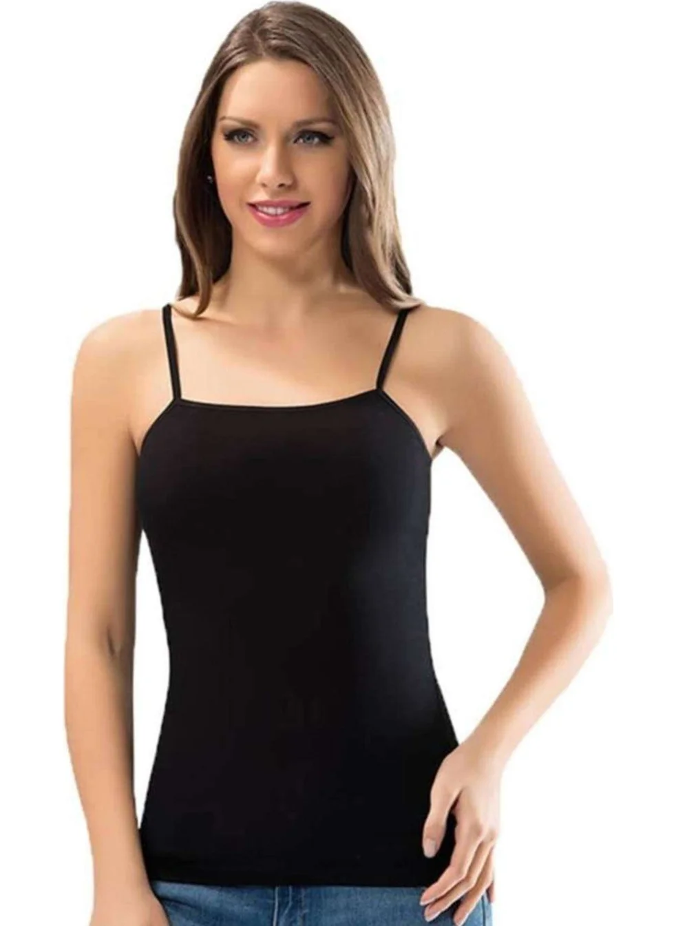 BYR Kota Women's Rope Strap Black Undershirt 6091