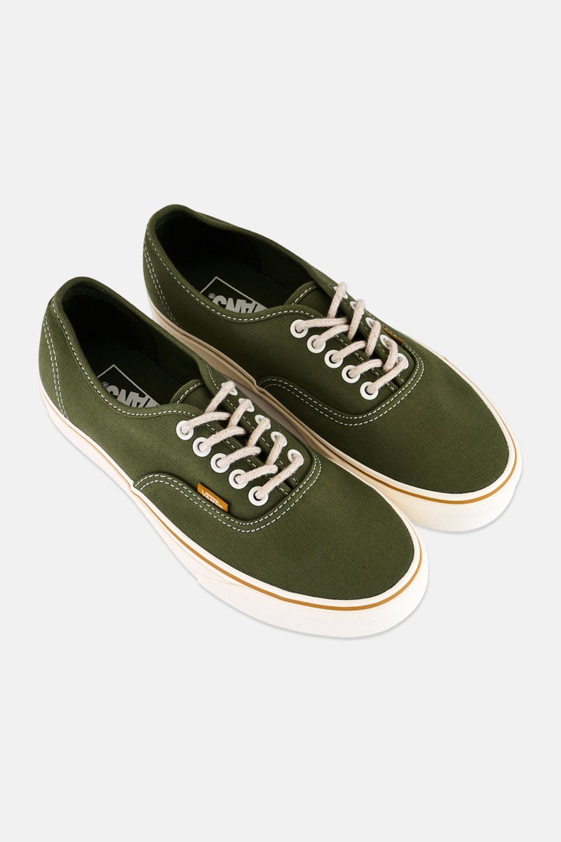 VANS Men Authentic Lace Up Skateboard Shoes, Olive - Image 3