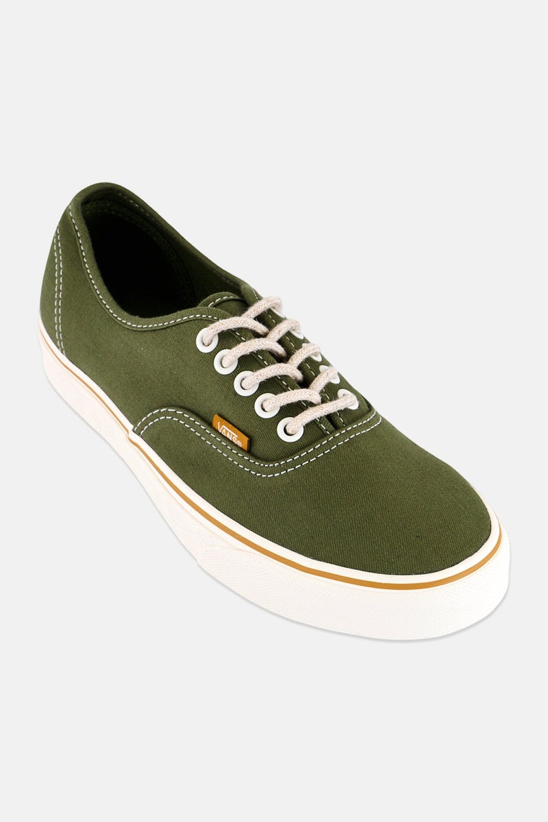 VANS Men Authentic Lace Up Skateboard Shoes, Olive - Image 1