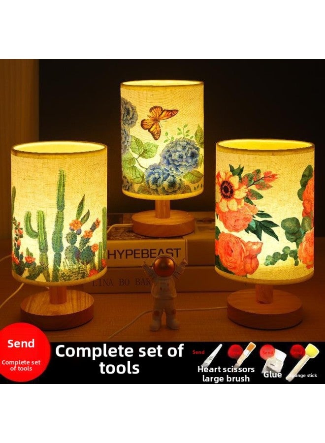 Mother's Day Butterfly Gubat Handmade Table Lamp Diy Material Group Building Activity Butterfly Bone Bat Diy Night Light-Color:Lamp Random Delivery (full Set Of Material Package  - Image 4