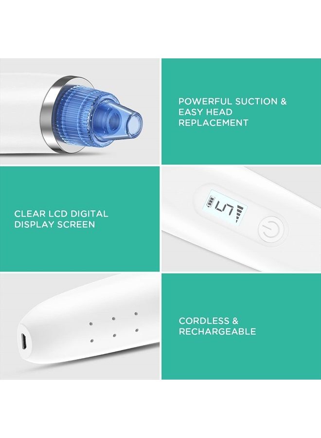 VOYOR Blackhead Remover Pore Vacuum - Blackheads Remover Tools Electric Face Vacuum Pore Cleaner Acne Whiteheads Extractor with 6 Suction Heads and 5 Suction Levels for Men and Women BR510 - Image 5