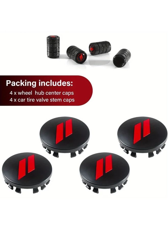 8 Pcs 63mm 2.5 Inch Red Slotted Hub Center Cap Cover Suitable For Charger Journey Avenger Hornet Dart Wheel Hub Covers With Valve Stem Caps - Image 5