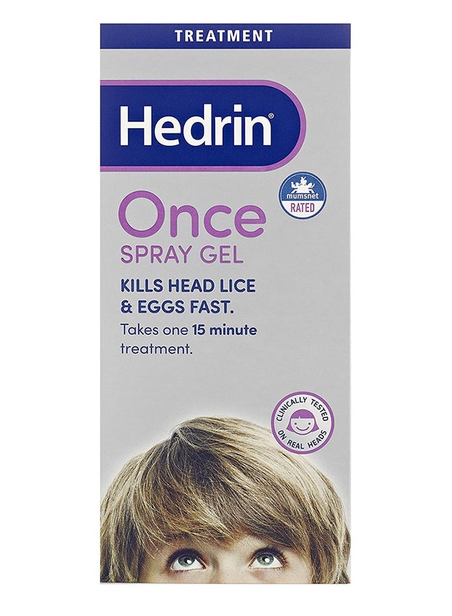 Hedrin Once Spray Gel For Head Lice Treatment 100 Ml