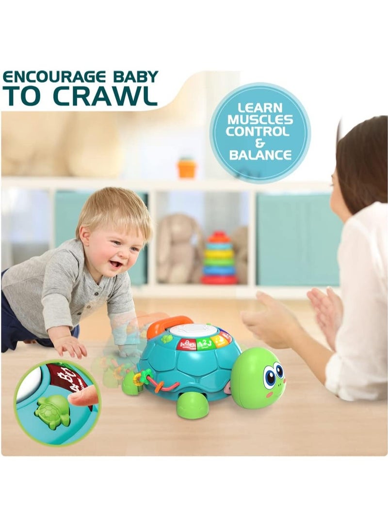general Baby Toys 6 to 12 Months, Musical Turtle Crawling Baby Toys for 12-18 Months, Early Learning Educational Toy with Light  Sound, Birthday Toy for Infant Toddler Boy Girl 7 8 9 10 11 month 1-2 Year Old - Image 3