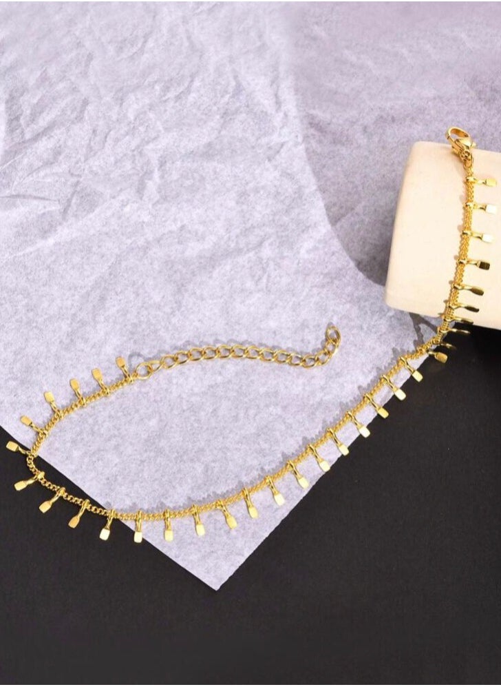 PEARL - 18k Gold Plated Stainless Steel Anklet - Image 1