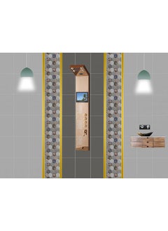 INDICENZO Ceramic Decorative Gold Wall Border Set of 20 PC Silver  - Image 3