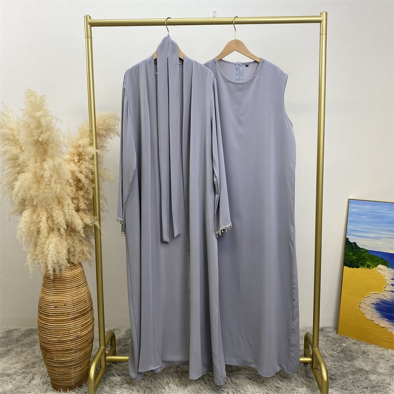 monica fashion Sleeveless Dress & Cardigan Set - Elegant Commuter Style - Image 5