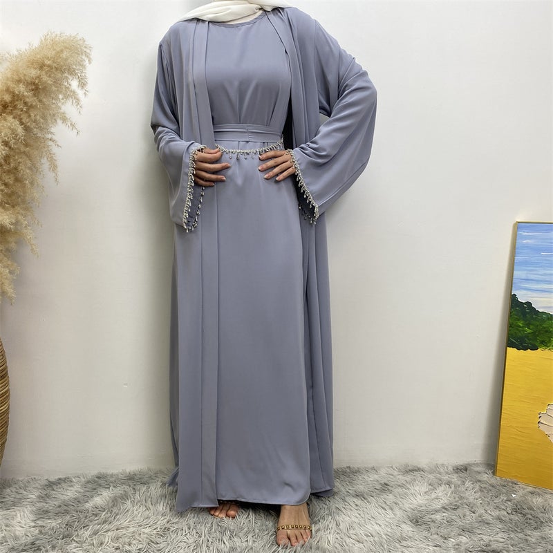 monica fashion Sleeveless Dress & Cardigan Set - Elegant Commuter Style - Image 3