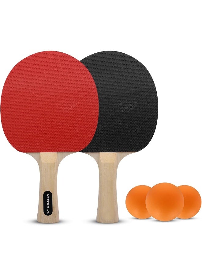 فيكتور أكس مجموعة لعب تنس الطاولة Vector X Cyber – مجموعة كاملة للاستخدام الداخلي والخارجي مع مضارب، كرات وشبكة - Image 1