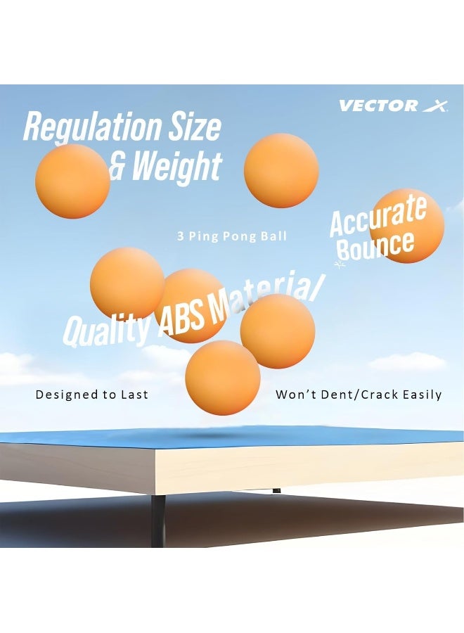 فيكتور أكس مجموعة لعب تنس الطاولة Vector X Cyber – مجموعة كاملة للاستخدام الداخلي والخارجي مع مضارب، كرات وشبكة - Image 5