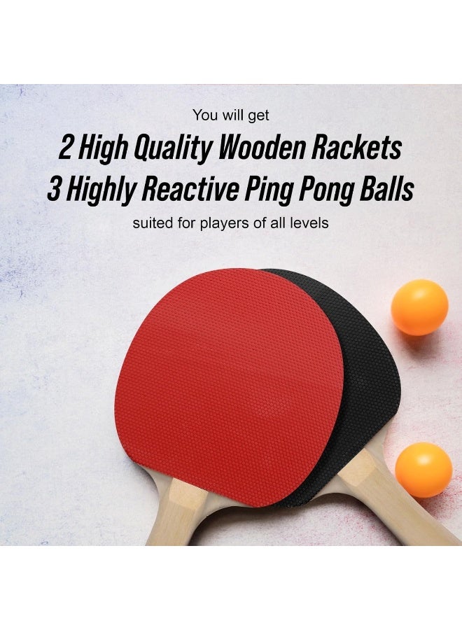 فيكتور أكس مجموعة لعب تنس الطاولة Vector X Cyber – مجموعة كاملة للاستخدام الداخلي والخارجي مع مضارب، كرات وشبكة - Image 3