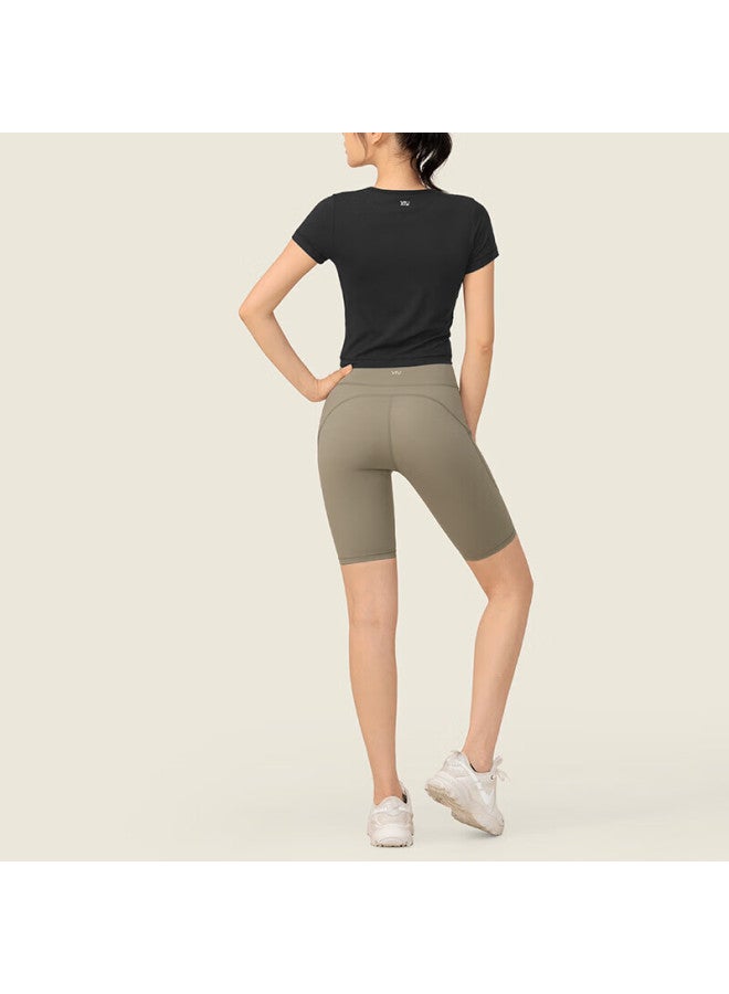 Vfu Sports T-shirt Short Sleeve Women's Breathable Quick-dry Yoga Wear Running Fitness Training Clothing, Black, S - Image 4