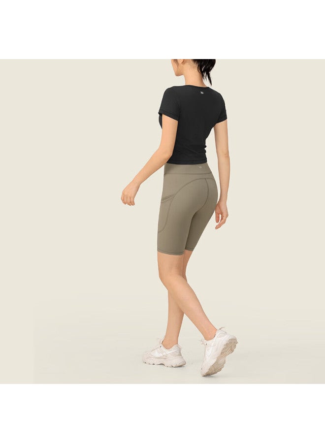 Vfu Sports T-shirt Short Sleeve Women's Breathable Quick-dry Yoga Wear Running Fitness Training Clothing, Black, S - Image 3