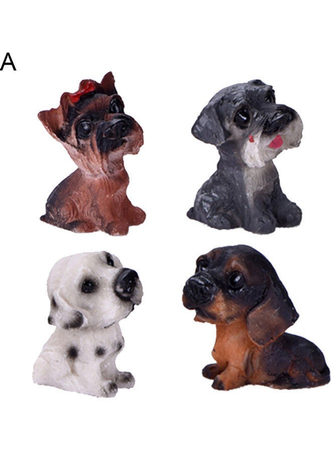 NIBEMINENT 4-Piece Resin Dog Action Figure Set for Kids