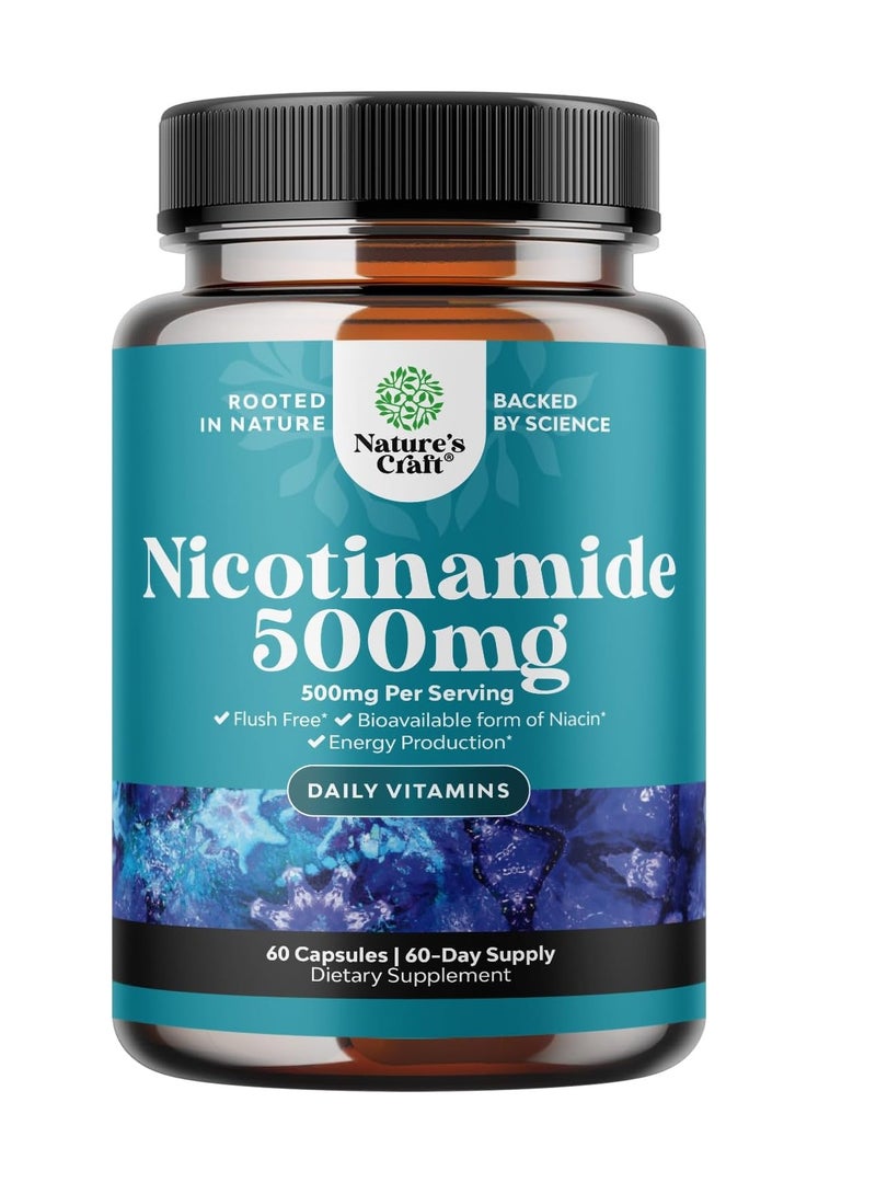 Natures Craft Nicotinamide 500Mg 60 Caps - Image 1