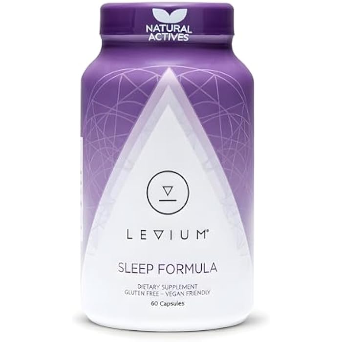 Levium Sleep Formula Supplement | Natural Relaxation Aid Capsules with Melatonin, GABA, L-Theanine, Magnesium | 60 Count Bottle – 30 Day Supply - Image 1