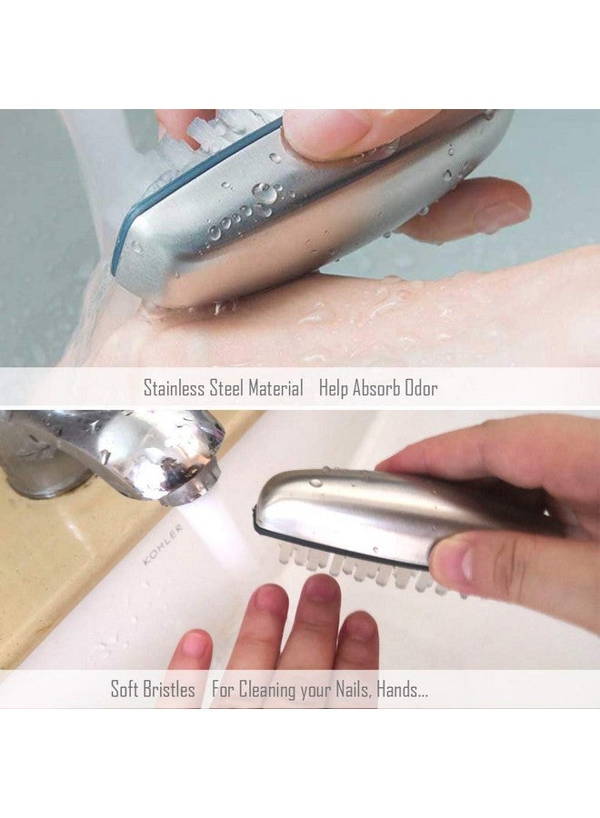 HONOMA Hand And Nail Brush Cleaner,Stainless Steel Soap, Fingernail Toe Cleaning Scrubbing Brushes & Help Eliminating Smells Absorb Odor (1 Pcs) - Image 2