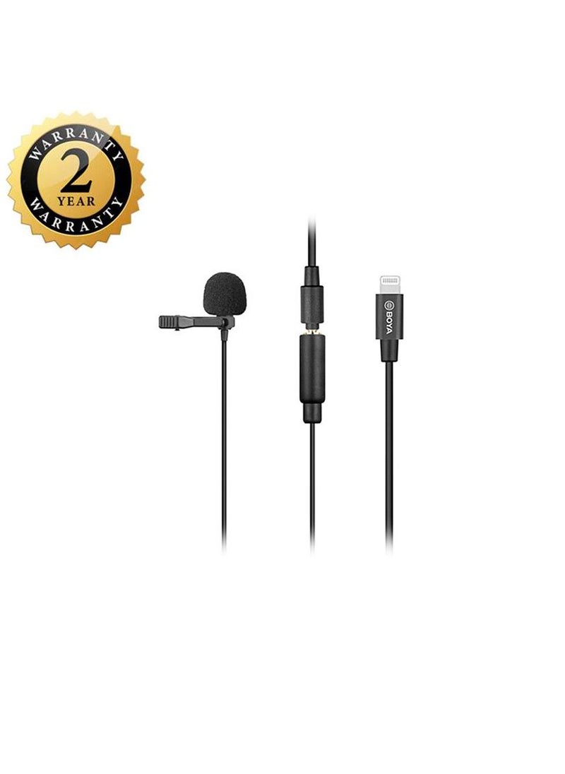 BOYA - BOYA BY-M2 Digital Omnidirectional Lavalier Microphone with Detachable Lightning Cable (iOS) with 2 years warranty - official distributor - Image 1